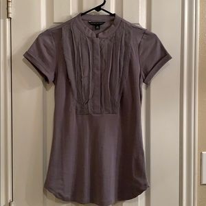 Banana Republic Gray Knit Short Sleeve Top